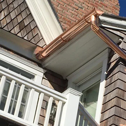 copper gutter installation Greenport ny